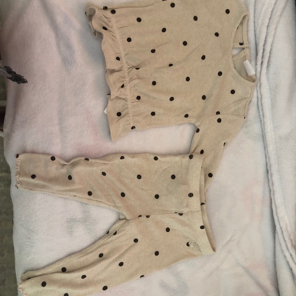 Toodler Polka Dots sweater And pants Sets